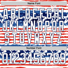 Charger l'image dans la galerie, Custom White Red-Navy American Flag Painted Hockey Lace Neck Jersey
