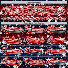 Загрузить изображение в средство просмотра галереи, Custom Black Red-White American Flag Hockey Lace Neck Jersey
