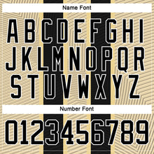 Загрузить изображение в средство просмотра галереи, Custom Black Cream-White 3D Pattern Design Stripe Hockey Lace Neck Jersey
