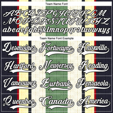 Load image into Gallery viewer, Custom Green White Cream Black-Red 3D Pattern Design Stripe Hockey Lace Neck Jersey
