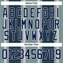 Load image into Gallery viewer, Custom Green Navy Black-White 3D Pattern Design Stripe Hockey Lace Neck Jersey
