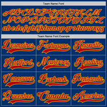 Load image into Gallery viewer, Custom US Navy Blue Red Yellow-White 3D Abstract Pattern Graphic Cyber Mecha E-sport Hockey Lace Neck Jersey
