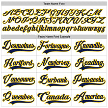 Charger l'image dans la galerie, Custom White Navy Old Gold Yellow Black-Red 3D Abstract Pattern Graphic Cyber Mecha E-sport Hockey Lace Neck Jersey
