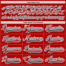 Загрузить изображение в средство просмотра галереи, Custom Red Steel Gray Yellow-White 3D Abstract Pattern Graphic Cyber Mecha E-sport Hockey Lace Neck Jersey
