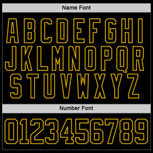 Load image into Gallery viewer, Custom Black Red Gray Orange-Yellow 3D Abstract Pattern Graphic Cyber Mecha E-sport Hockey Lace Neck Jersey
