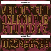 Laden Sie das Bild in den Galerie-Viewer, Custom Burgundy Brown-Old Gold 3D Pattern Tribal Indigenous Grunge Splash Hockey Lace Neck Jersey
