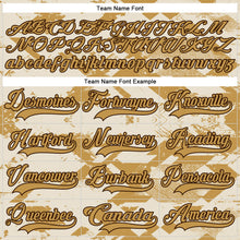 Загрузить изображение в средство просмотра галереи, Custom Cream Old Gold-Brown 3D Pattern Tribal Indigenous Grunge Splash Hockey Lace Neck Jersey
