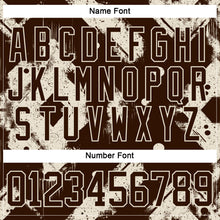 Загрузить изображение в средство просмотра галереи, Custom Brown Cream 3D Pattern Tribal Indigenous Grunge Splash Hockey Lace Neck Jersey
