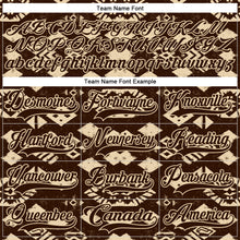 Загрузить изображение в средство просмотра галереи, Custom Brown City Cream 3D Pattern Tribal Indigenous Grunge Geometric Splash Hockey Lace Neck Jersey
