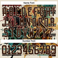 Загрузить изображение в средство просмотра галереи, Custom Brown Old Gold-Cream 3D Pattern Tribal Indigenous Grunge Geometric Splash Hockey Lace Neck Jersey
