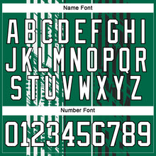 Load image into Gallery viewer, Custom Kelly Green White-Black 3D Pattern Abstract Dallas Inspired Grunge Stripe Hockey Lace Neck Jersey
