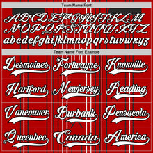 Charger l'image dans la galerie, Custom Red White-Black 3D Pattern Abstract Carolina Inspired Line Hockey Lace Neck Jersey
