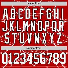 Charger l'image dans la galerie, Custom Red White-Black 3D Pattern Abstract Detroit Inspired Line Hockey Lace Neck Jersey
