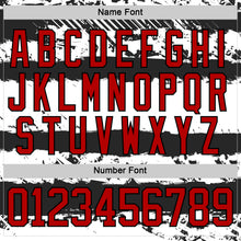 Laden Sie das Bild in den Galerie-Viewer, Custom White Red-Black 3D Pattern Abstract Detroit Inspired Line Hockey Lace Neck Jersey
