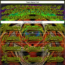 Загрузить изображение в средство просмотра галереи, Custom Brown Neon Green Red-Blue 3D Pattern Trippy Psychedelic Hockey Lace Neck Jersey
