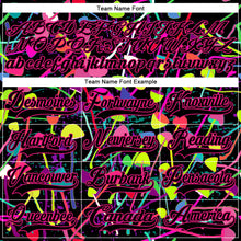 Laden Sie das Bild in den Galerie-Viewer, Custom Black Hot Pink 3D Pattern Trippy Psychedelic Magic Mushrooms Hockey Lace Neck Jersey
