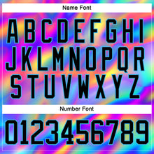 Laden Sie das Bild in den Galerie-Viewer, Custom Black Sky Blue Yellow-Green 3D Pattern Trippy Psychedelic Neon Trendy Holographic Vaporwave Style Hockey Lace Neck Jersey
