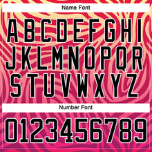 Charger l'image dans la galerie, Custom Pink Black-White 3D Pattern Zebra Print Hockey Lace Neck Jersey
