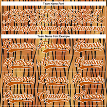 Загрузить изображение в средство просмотра галереи, Custom Texas Orange Black-White 3D Pattern Tiger Print Hockey Lace Neck Jersey

