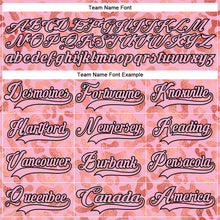 Загрузить изображение в средство просмотра галереи, Custom Light Pink Black 3D Pattern Leopard Print Neon Hockey Lace Neck Jersey
