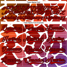 Laden Sie das Bild in den Galerie-Viewer, Custom White Red-Black 3D Pattern Gradient Giraffe Print Neon Hockey Lace Neck Jersey
