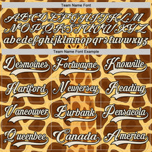 Загрузить изображение в средство просмотра галереи, Custom Yellow Cream Brown-Black 3D Pattern Giraffe Print Hockey Lace Neck Jersey
