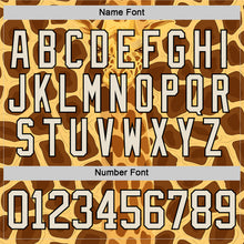 Загрузить изображение в средство просмотра галереи, Custom Yellow Cream Brown-Black 3D Pattern Giraffe Print Hockey Lace Neck Jersey
