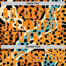 Load image into Gallery viewer, Custom Bay Orange Blue Black-Cream 3D Pattern Animal Print Hockey Lace Neck Jersey
