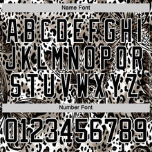 Laden Sie das Bild in den Galerie-Viewer, Custom White Black 3D Pattern Leopard Print Hockey Lace Neck Jersey
