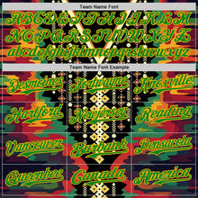 Load image into Gallery viewer, Custom Black Grass Green Red-Gold 3D Pattern Design Black History Month Africa Tribal Authentic Baseball Jersey
