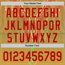 Load image into Gallery viewer, Custom Old Gold Red-Green 3D Pattern Design Black History Month Africa Tribal Authentic Baseball Jersey
