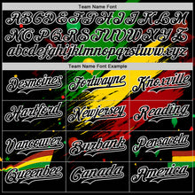 Load image into Gallery viewer, Custom Black Green Yellow Red-White 3D Pattern Design Black History Month Africa Tribal Authentic Baseball Jersey
