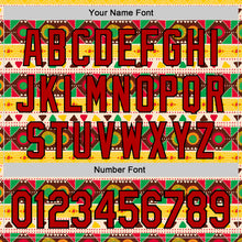 Load image into Gallery viewer, Custom Cream Red Yellow Green-Black 3D Pattern Design Black History Month African Ethnicity Style Authentic Baseball Jersey
