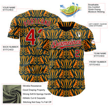 Load image into Gallery viewer, Custom Black Red Yellow Green-White 3D Pattern Design Black History Month African Ethnicity Style Authentic Baseball Jersey
