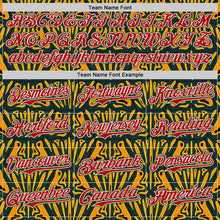 Load image into Gallery viewer, Custom Black Red Yellow Green-White 3D Pattern Design Black History Month African Ethnicity Style Authentic Baseball Jersey
