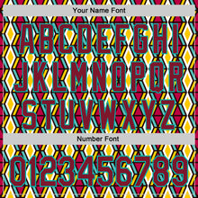 Load image into Gallery viewer, Custom White Crimson Yellow-Aqua 3D Pattern Design Black History Month Abstract Geometric Authentic Baseball Jersey
