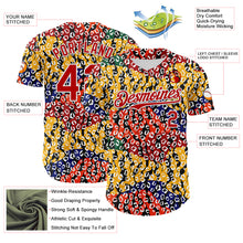 Load image into Gallery viewer, Custom Yellow Red Black Green-White 3D Pattern Design Black History Month Animal Print Authentic Baseball Jersey
