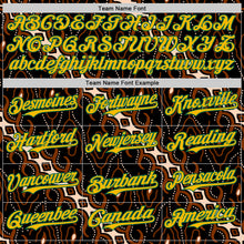 Load image into Gallery viewer, Custom Black Gold Red Cream-Kelly Green 3D Pattern Design Black History Month Abstract Authentic Baseball Jersey
