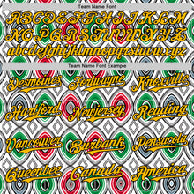 Load image into Gallery viewer, Custom White Gold Red Green-Black 3D Pattern Design Black History Month African Ethnicity Style Authentic Baseball Jersey
