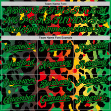 Load image into Gallery viewer, Custom Black Grass Green Yellow-Red 3D Pattern Design Black History Month African Ethnicity Style Animal Print Authentic Baseball Jersey
