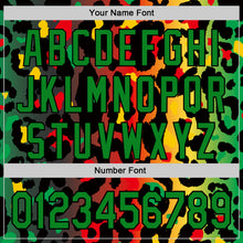 Load image into Gallery viewer, Custom Black Grass Green Yellow-Red 3D Pattern Design Black History Month African Ethnicity Style Animal Print Authentic Baseball Jersey
