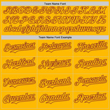 Load image into Gallery viewer, Custom Gold Crimson-Black 3D Pattern Design Black History Month Authentic Baseball Jersey
