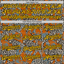 Load image into Gallery viewer, Custom Texas Orange Gold-Black 3D Pattern Design Black History Month Animal Leopard Authentic Baseball Jersey
