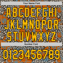 Load image into Gallery viewer, Custom Texas Orange Gold-Black 3D Pattern Design Black History Month Animal Leopard Authentic Baseball Jersey
