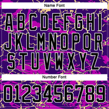 Charger l'image dans la galerie, Custom Purple Black Cream-White 3D Pattern Lightning Hockey Lace Neck Jersey
