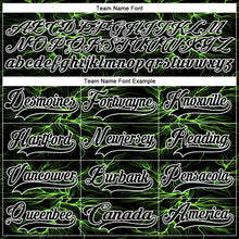 Laden Sie das Bild in den Galerie-Viewer, Custom Black Green-White 3D Pattern Lightning Hockey Lace Neck Jersey

