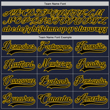 Charger l'image dans la galerie, Custom Navy Black Yellow Pink-Ice Blue 3D Pattern Plaid Hockey Jersey
