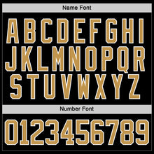 Charger l'image dans la galerie, Custom Black Old Gold-White 3D Pattern Plaid Hockey Jersey
