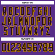 Charger l'image dans la galerie, Custom Purple Brown Gold Blue Light Yellow-White 3D Pattern Plaid Hockey Jersey
