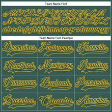 Загрузить изображение в средство просмотра галереи, Custom Green Gold-White 3D Pattern Plaid Hockey Jersey
